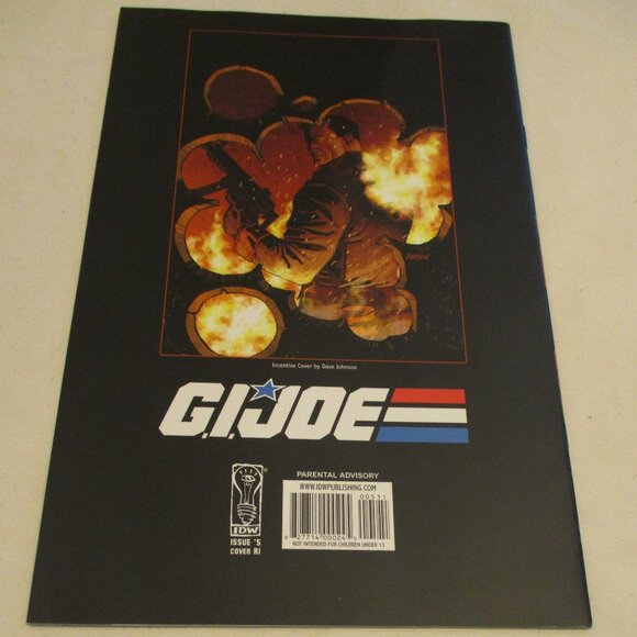G I Joe #5 Retail Incentive IDW Black White Red Blue Graphic Action Comic Book - Picture 3 of 4